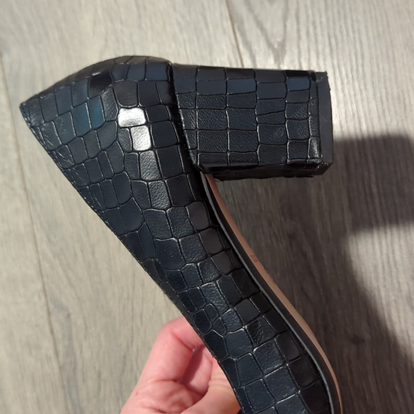 Corso Como Ryanna leather snake embossed pointed toe heels - Picture 12 of 14